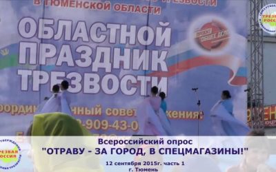 Областной День Трезвости. Всероссийский опрос «Отраву — за город, в спецмагазины!»